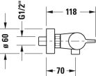 Duravit B.1 termosztátos zuhanycsaptelep chrome