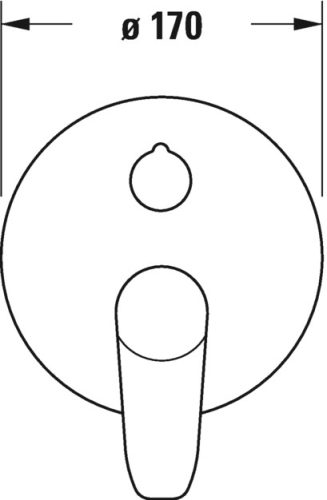 Duravit B.1 egykaros falsík alatti kád és zuhany csaptelep 2 fogyasztóhoz chrome