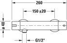 Duravit B.2 termosztátos zuhanycsaptelep chrome