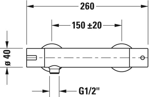 Duravit B.2 termosztátos zuhanycsaptelep chrome