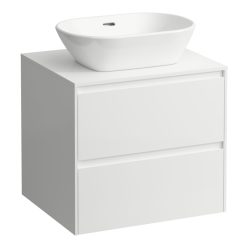   Laufen Lani Pultos Alsószekrény 2 fiókkal kivágással középen 585 mm Matt fehér