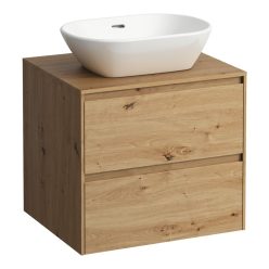   Laufen Lani Pultos Alsószekrény 2 fiókkal kivágással középen 585 mm Vad tölgy