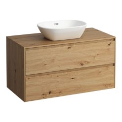   Laufen Lani Pultos Alsószekrény 2 fiókkal kivágással középen 985 mm Vad tölgy