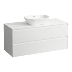   Laufen Lani Pultos Alsószekrény 2 fiókkal kivágással középen 1180 mm Matt fehér