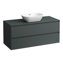   Laufen Lani Pultos Alsószekrény 2 fiókkal kivágással középen 1180 mm Traffic Grey