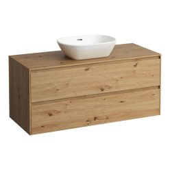   Laufen Lani Pultos Alsószekrény 2 fiókkal kivágással középen 1180 mm Vad tölgy