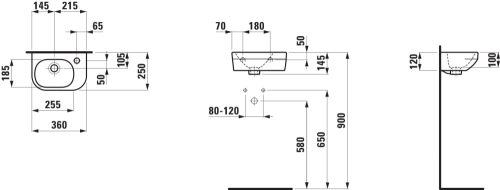 Laufen Lua Kézmosó 360 mm