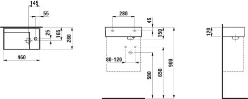 Laufen Kartell Kézmosó 46 cm Fehér