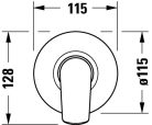 Duravit No.1 egykaros falsík alatti zuhanycsaptelep szett 1 fogyasztóhoz (alaptesttel együtt) chrome