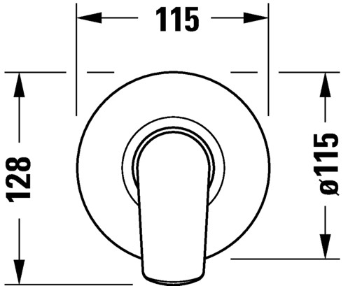 Duravit No.1 egykaros falsík alatti zuhanycsaptelep szett 1 fogyasztóhoz (alaptesttel együtt) chrome