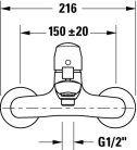 Duravit No.1 egykaros kádcsaptelep chrome