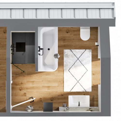 Villeroy & Boch Architectura Falhoz építhető akril fürdőkád jobbos 1700x750 mm