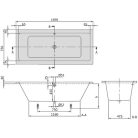 Villeroy & Boch TargaPlus  Akril Fürdőkád Egyenes 1700 x 750 mm