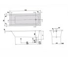 Villeroy & Boch TargaPlus fürdőkád egyenes 1700 x 750 mm