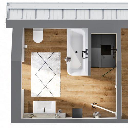 Villeroy & Boch Architectura Falhoz építhető akril fürdőkád balos 1800x800 mm