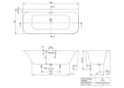 Villeroy & Boch Loop & Friends Square Akril Fürdőkád  fal mellett álló, Sarok változat, bal 1800 x 800 mm