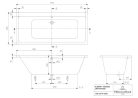 Villeroy & Boch Subway Akril Fürdőkád Egyenes 1800 x 800 mm