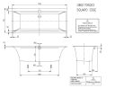 Villeroy & Boch Squaro Edge Akril Fürdőkád Egyenes 1700 x 750 mm