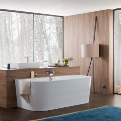   Villeroy & Boch Oberon 2.0 fal mellett álló fürdőkád Quaryl® panellel 1800 x 800 mm