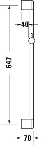 Duravit Zuhanyrúd 700mm matt fekete